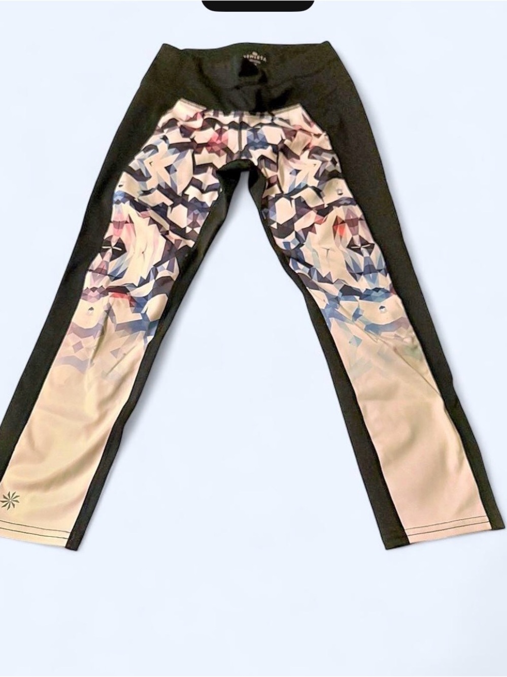 Athleta Cropped Active Leggings - Black & Multicolor